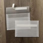 LUXPaper A8 Invitation Envelopes | Peel & Press | 5 1/2" x 8 1/8" | Clear Translucent | 30lb. Text | 250 Qty - Image 3