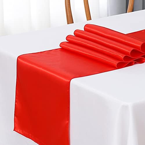 50 Pack Red Chair Sashes Bows Satin Wedding Chair Ribbons 7x108 Inches - Image 3