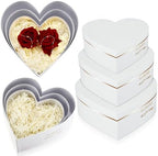 Glenmal 3 Pcs Heart Shaped Gift Boxes with Lids,White by Glenmal