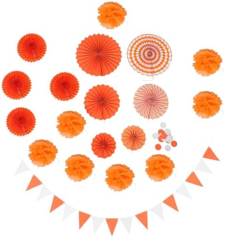 Artibetter 1 Set Ceiling Hanging Decorations Paper Flowers Autumn Pom Poms by ARTIBETTER