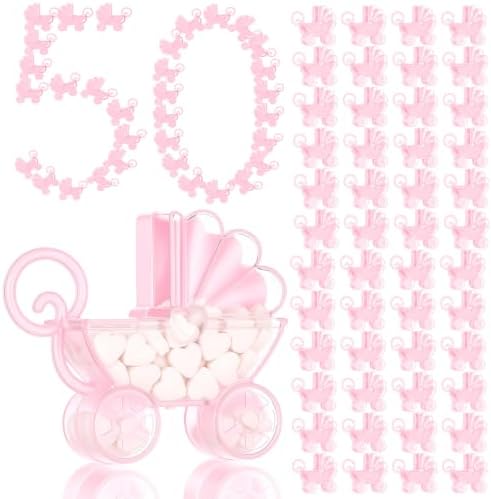 Yinder 50 Pcs Pink Baby Shower Centerpiece Baby Carriage Decor by Yinder