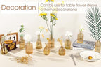 TBWIND Gold Amber Glass Bud Vases Set of 12, Small Vases for Flowers - Image 2