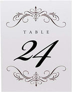 Classic Flourish Table Numbers, Chocolate, 1-20 - Image 4