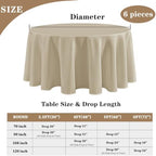 Fitable 6 Pack Nature Tablecloths 120 Inch Round for 48"-96" Tables - Image 5