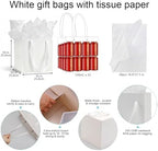 Aosric White Square Gift Bags with Tissue Paper, 24 Pack 10x10x10 In - Image 2
