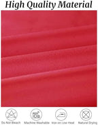 Fokitut 6 Pack Round Tablecloth, 90 Inch, Stain Resistant and Wrinkle Polyester Table Cloth, Fabric Table Cover for Kitchen Dining, Wedding, Party, Holiday Dinner-Red - Image 2