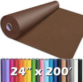 PerkHomy 24" x 2,400" (200') Coffee Kraft Paper Roll for Craft Bulletin Board Paper Art Table Covering Crafting Gift Wrapping Bouquet Packing Parcel 80GSM 55LB (Coffee, 24" x 200') by PerkHomy