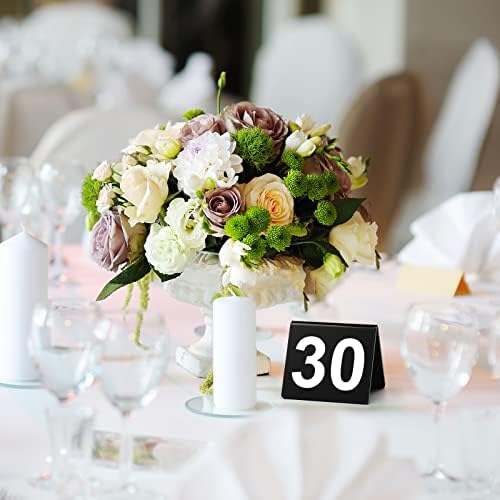 Tuanse 100 Pcs Acrylic Table Numbers, 1-100 Table Tent Cards 2.5x2x1.6 Inch - Image 5
