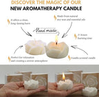 White Rose Shaped Scented Soy Wax Candle Favors (12 Pieces) with Seal Wax and Dried Flowers – Vanilla Scented, Wax Stamp for Bridal and Baby Showers, Birthday Parties, Wedding Decorations - Image 3