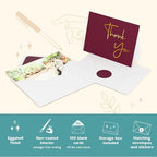 VNS Creations Thank You Cards With Envelopes - 100 Pack 4 x 6 Blank - Wine - Image 5