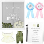 55 Pcs Baby Cloth Gender Reveal Game Voting Board, Neutral Baby Cloth by Qunclay