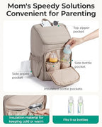 BAGSMART Diaper Bag Backpack with Changing Pad, Insulated Bottle Holders - Image 2