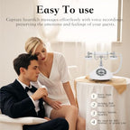 Audio Guest Book Wedding Phone,Audio Guestbook Phone Vintage Style Audio Message Voicemail for Graduation Retirement Party Birthdays Baby Shower Special Occasions (White) - Image 3