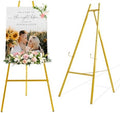 Gold Easel Stand for Signs , 43.5" Heavy Duty Metal Easel Stand by milostelom