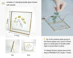 Beedecor Double Glass Frame for Pressed Flowers, Leaf and Artwork,Bronze 6x6 Standing Square Metal Picture Frames, Set of 2 Pressed Flower Frames with Stand (Antique bronze, 6x6) - Image 4