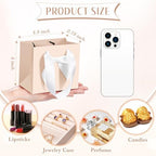 Kolldenn 50 Pcs Small Light Pink Gift Bags Bulk with Bow Ribbon Handles - Image 5