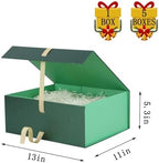 Large Gift Boxes with Lids 5 Pcs 13X11X5.3 In Green Magnetic Gift Box Large - Image 3