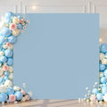 Square Backdrop Arch Cover Dusty Blue 6.6FT x 6.6FT Square Arch Backdrop Covers Stretchy Spandex Fitted Square Backdrop Cover for Birthday Party Wedding Ceremony Banquet Decoration by Shillance