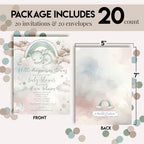 Amanda Creation Dragon Baby Shower Invitations, 20 Personalized 5x7 Cards with Envelopes, Personalized Baby Shower Invitations for Boys, Little Dragon Design - Image 4