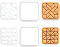 BAKERLOGY LeMoyne Star Quilt Block & Woven Star Quilt Block Mini Cookie Cutters & Stamps Set (2pcs) – Patchwork Quilting Fondant Cutter for Sewing & Craft Baking, Biscuit Cupcake Decoration Tool by Bakerlogy