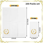 200 Pack Monogrammed Disposable Napkins Gold Foil Letter P Guest Napkins Initial Disposable Hand Paper Towels for Wedding Engagement Baby Shower Party Home Kitchen Bathroom Dinner Decorative Towels - Image 2