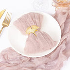 DeZerlor Pink Washable Cheesecloth Napkins Set of 50 for Wedding Party - Image 2