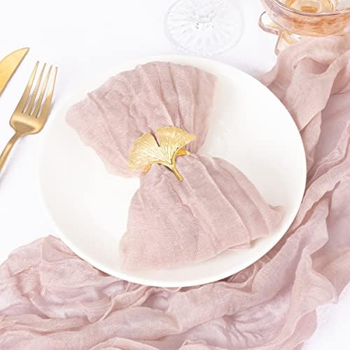 DeZerlor Pink Washable Cheesecloth Napkins Set of 50 for Wedding Party - Image 2
