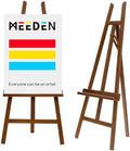 MEEDEN Wooden Easel Display Stand: Adjustable Art Easels for Sign, A Frame Painting Easel for Canvas up to 60", Ideal for Artist Adults Drawing Picture Poster - Walnut by MEEDEN