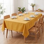 Thick Yellow Tablecloth, Water & Wrinkle Resistant, 54x120 Inch - Image 3
