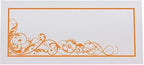 Scribble Vintage Swirl Place Cards, Orange, Set of 150, Pre-cut and Scored - Image 3