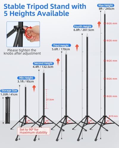 Hemmotop T Shape Backdrop Stand 8x7.5ft(HxW) Portable - Image 2
