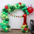 Caterpillar Theme First Birthday Balloon Arch Kit - Kids Hungry Caterpillar Party Balloon Garland Decorations, 150 Pcs Red And Green Balloon Backdrop Arch For Baby Shower - Image 5