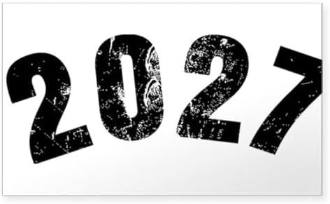 CafePress 2027 Year Vintage Sticker Sticker (Rectangle 50 pk) by CafePress