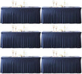 6 Pack 6ft Navy Blue Spandex Table Cloths for Rectangle Tables Wrinkle Free Rectangle Tablecloths, Stretch Fitted Table Cover with Skirt for Birthday Party Wedding Banquet Baby Shower Buffet Event by Suppromo