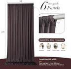 30 ft x 10 ft Wrinkle Free Brown Backdrop Curtain for Parties, Wedding Brown Photo Backdrop Drapes, Fabric 6 Panels 5ft x 10ft for Baby Shower Photoshoot Engagement Birthday Photography Background - Image 5