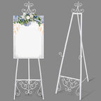1 Pack White Wedding Easel Stand 57'' Display Stand, Classic by Otoolling