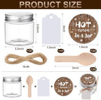 Hoolerry 50 Set Hot Chocolate Jars with Lids 3.4 oz Small Jars Party Favors - Image 2