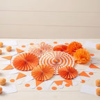 Toddmomy 1 Set Autumn Hanging Decorations Paper Fans and Tissue Pom Poms - Image 6