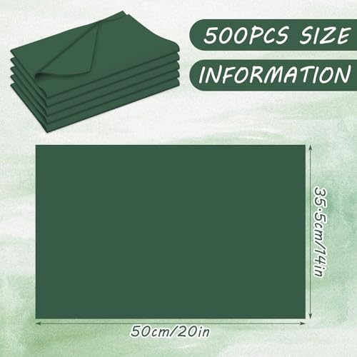 500 Sheets Forest Green Tissue Paper Bulk, Simetufy Green Wrapping Tissue Paper for Spring Home Party Bridal Shower Baby Shower Holidays Gift Wrapping Supplies, 14'' x 20'' - Image 2