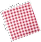 Mipcase 20pcs Red and White Checkered Floral Bouquet Wrapping Paper 58cm X 58cm Plaid Tissue Paper for Wedding Wraps, Flower Bouquet Packaging, Craft and DIY Supplies - Image 2