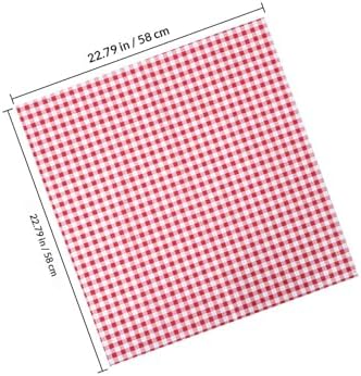 Mipcase 20pcs Red and White Checkered Floral Bouquet Wrapping Paper 58cm X 58cm Plaid Tissue Paper for Wedding Wraps, Flower Bouquet Packaging, Craft and DIY Supplies - Image 2