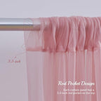 10x10ft Dusty Rose Tulle Backdrop Curtain with Lights String for Parites, Sheer Photo Backdrop Drapes for Wedding Baby Shower Bridal Shower Birthday Party Photo Shoot Background Decorations - Image 6