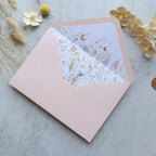 50PCS A7 Blush Pink Envelopes, 5.3×7.6" Wildflower Liner Envelopes - Image 4