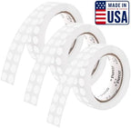 Perco Clear Perforated Round Circle Dot Sticker 1/2-Inch Labels — 3 Rolls, 9,000 Stickers—Invitations, Packaging for Invisible Sealing, Barcode Overlay & Discreet Labeling, Strong Adhesive—USA Made by Perco