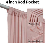 20ftx12ft Dusty Pink Backdrop Curtains for Parties, Wrinkle Free Polyester Dusty Pink Photo Backdrop Drapes 4 Panels 12 ft Long Back Drop Cloth for Wedding Birthday Photography Background Party - Image 2