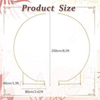 2pcs Wedding Arch Backdrop Stand 8.2FT Gold Half Curved Arch Stand - Image 5