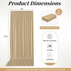 15ft x 10ft Champagne Backdrop Curtains for Wedding Parties, 2 Panels Extra Long Wrinkle Free Fabric Drapes Photo Backdrop for Baby Shower Birthday Stage Reception Lobby Decoration - Image 6