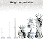 SINBEE Balloon Arch Stand, Balloon Stand Set of 6, 7 Feet Height Adjustable Metal Balloon Column Stand for Party Decorations Wedding Birthday, Graduation Party Decoration, Baby Shower - Image 3