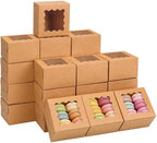 TOMNK 150pcs Small Cookie Boxes with Window, 4x4x2.5In Cookie Packaging by TOMNK