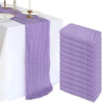12 Pack 10Ft Lavender Purple Cheesecloth Table Runner 23 x 120 Inch by CKIKU